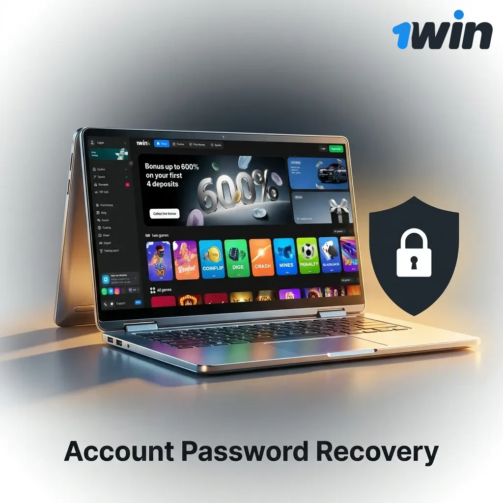 Account password recovery steps showing forgot password option, email or mobile verification, and setting a new strong password