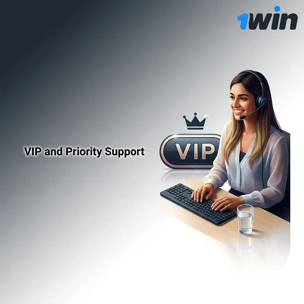 1win VIP and priority support service offering faster response times, dedicated account managers, and exclusive access for high-tier players