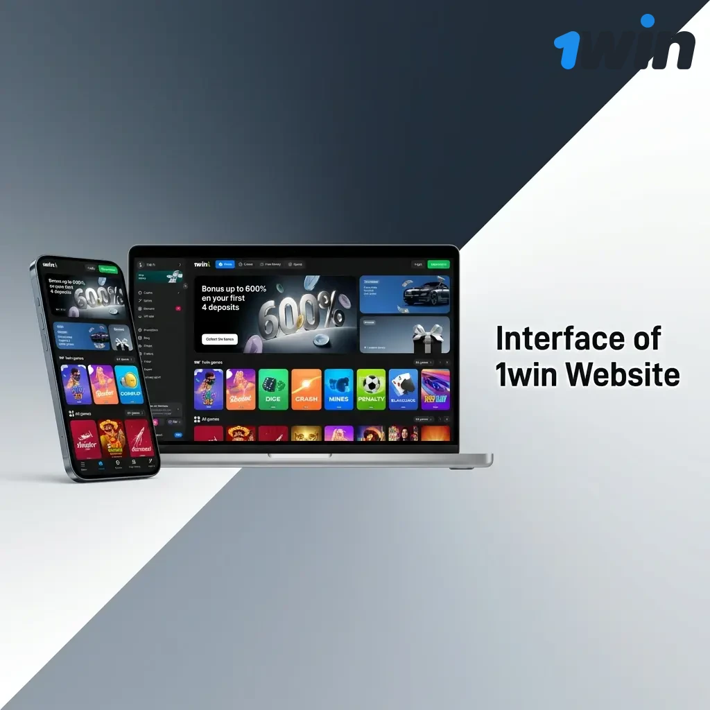 1win website interface showing top navigation bar with Sports, Live Betting, Casino, and Promotions options