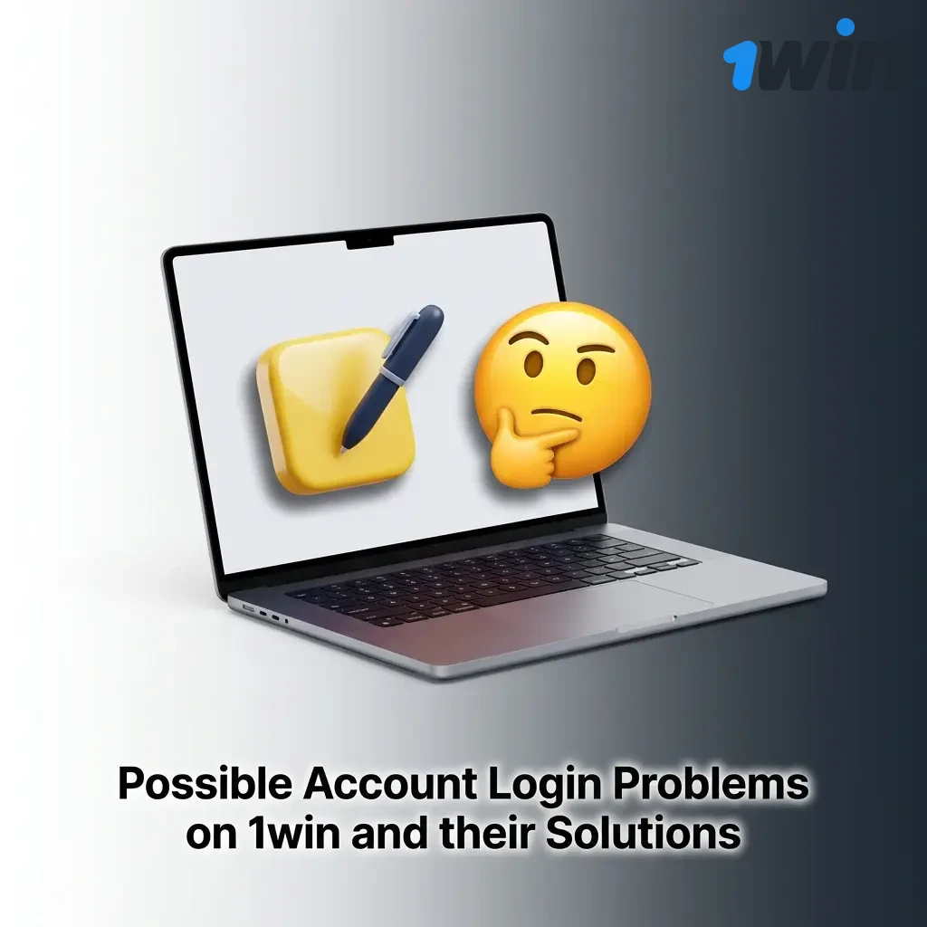 1win account login problems and solutions table covering password errors, blocks, and 2FA issues